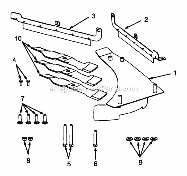 54" Mulching Kit Diagram and Parts List for Z54L 53AC365K100 Cub Cadet Lawn Mower